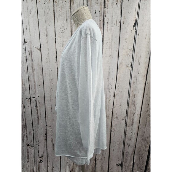 ALK Women's 2X Rosemarine Light Blue Layered Open Front Lightweight Cardigan EUC - Picture 3 of 8